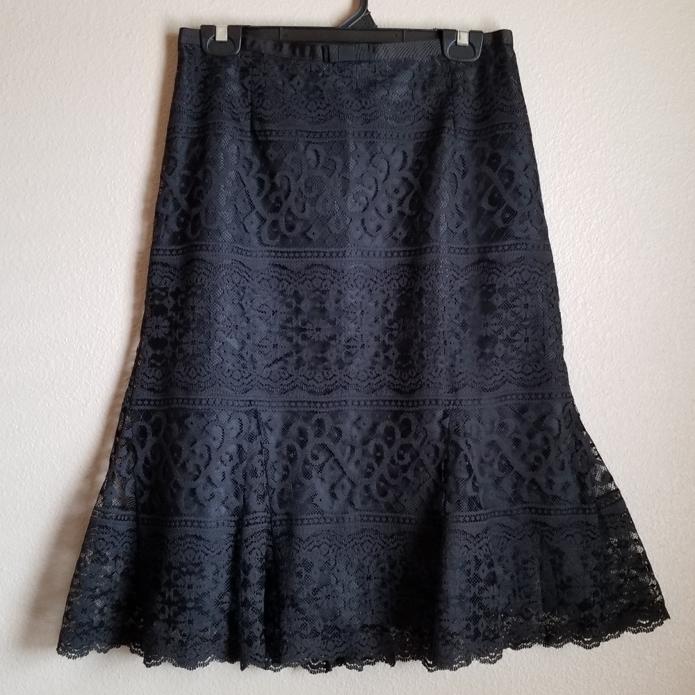 Black Lace Pencil Skirt Sexy Halloween Costume